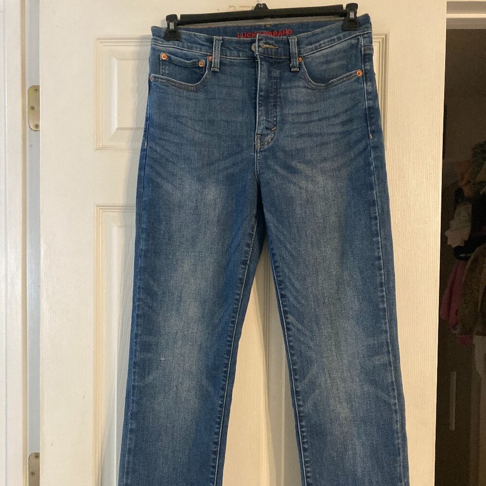 Lucky Brand High-Rise Straight-Leg Jeans 10/30